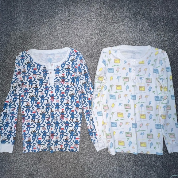 ROLLER RABBIT PAJAMA TOPS SET OF 2 size 12 - Picture 1 of 9